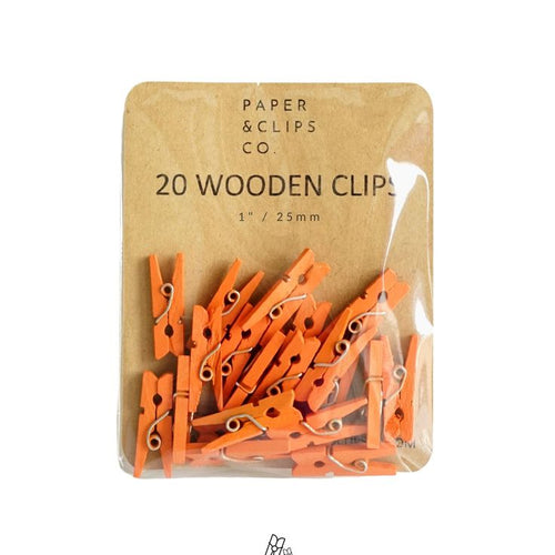 Mini wooden clips